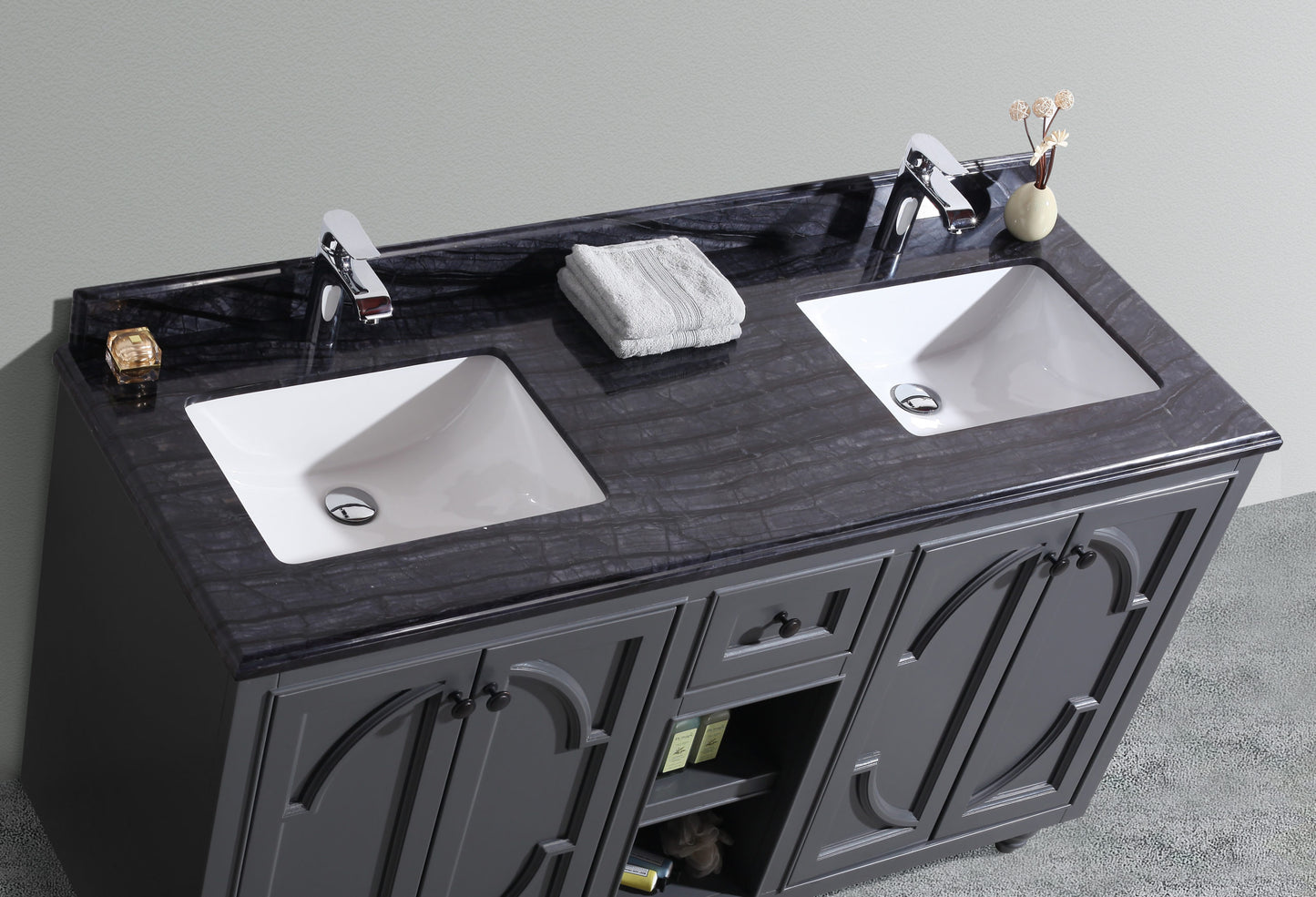 Laviva 313613-60G Odyssey 60" Double Sink Bathroom Vanity with Countertop