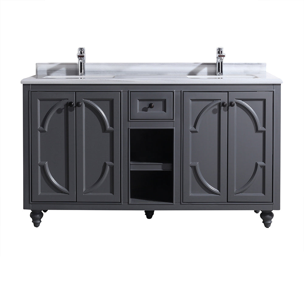 Laviva 313613-60G Odyssey 60" Double Sink Bathroom Vanity with Countertop