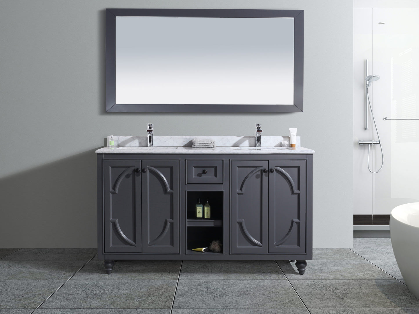 Laviva 313613-60 Odyssey 60" Double Sink Bathroom Vanity Cabinet