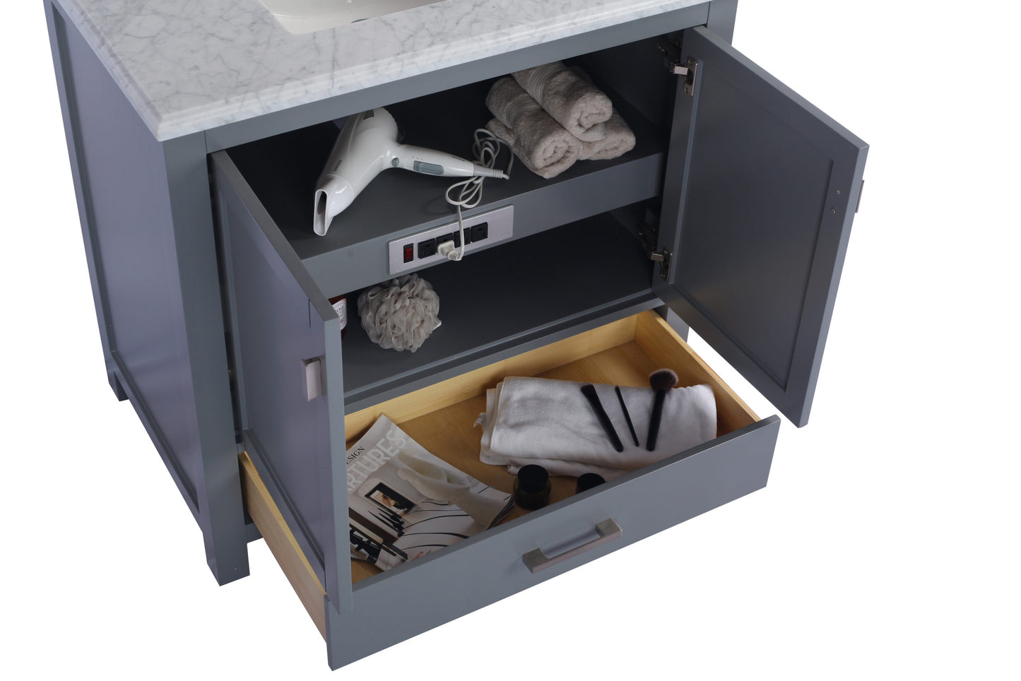 Laviva 313ANG-36G Wilson 36" Bathroom Vanity with Countertop