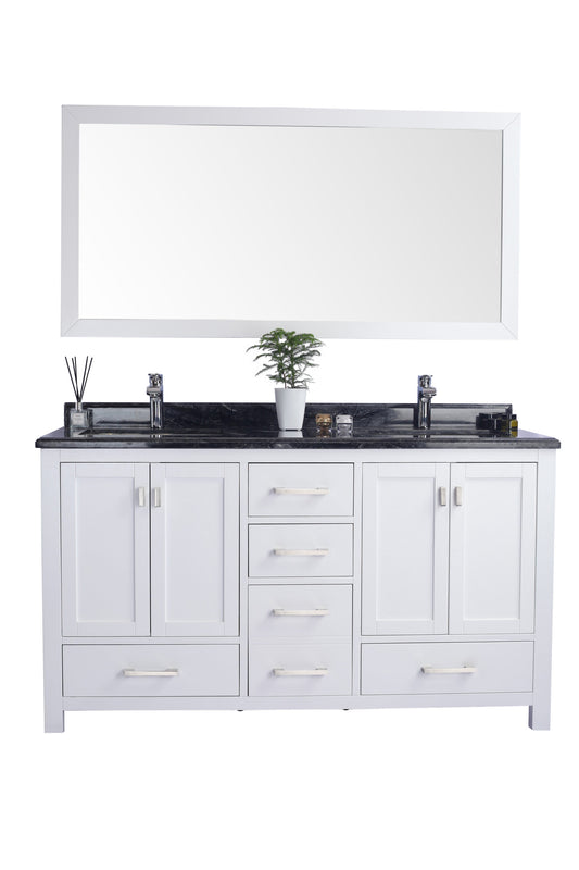 Laviva 313ANG-60W Wilson 60" Double Sink Bathroom Vanity with Countertop