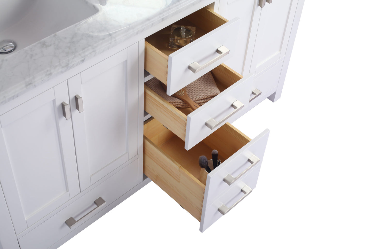 Laviva 313ANG-60W Wilson 60" Double Sink Bathroom Vanity with Countertop