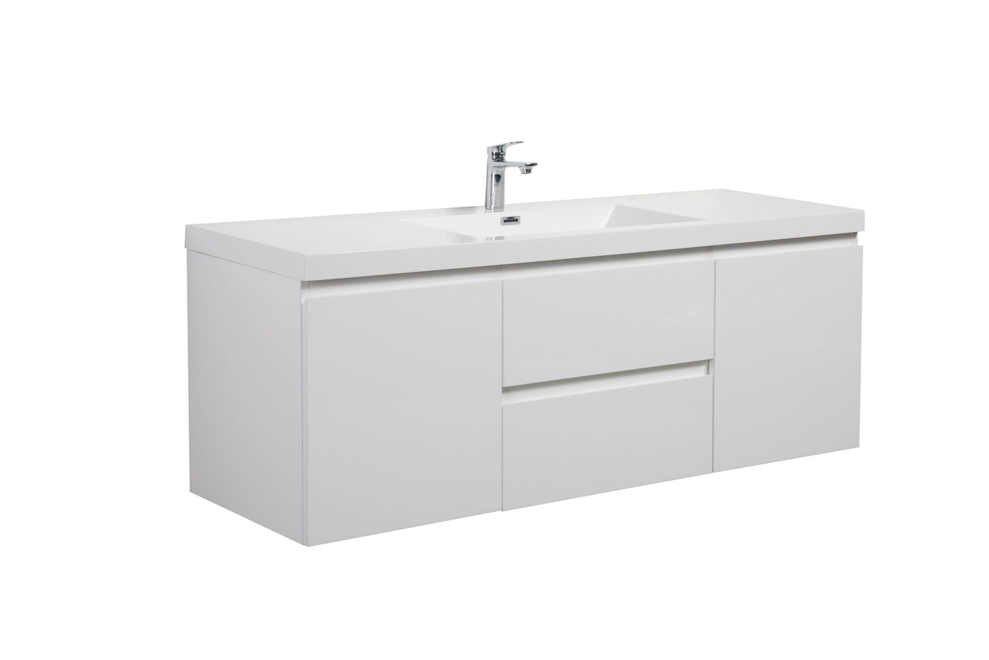 Laviva 313AUR-60C Aurora 60" Wall Hung Single Sink Bathroom Vanity Cabinet