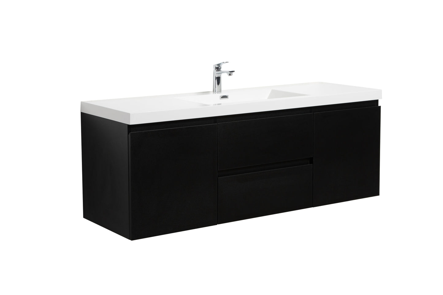 Laviva 313AUR-60C Aurora 60" Wall Hung Single Sink Bathroom Vanity Cabinet