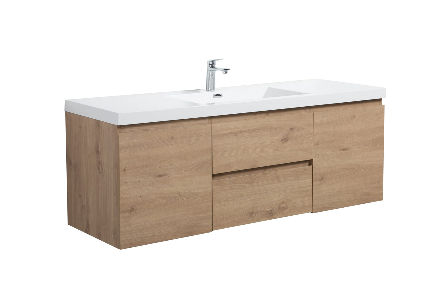 Laviva 313AUR-60C Aurora 60" Wall Hung Single Sink Bathroom Vanity Cabinet
