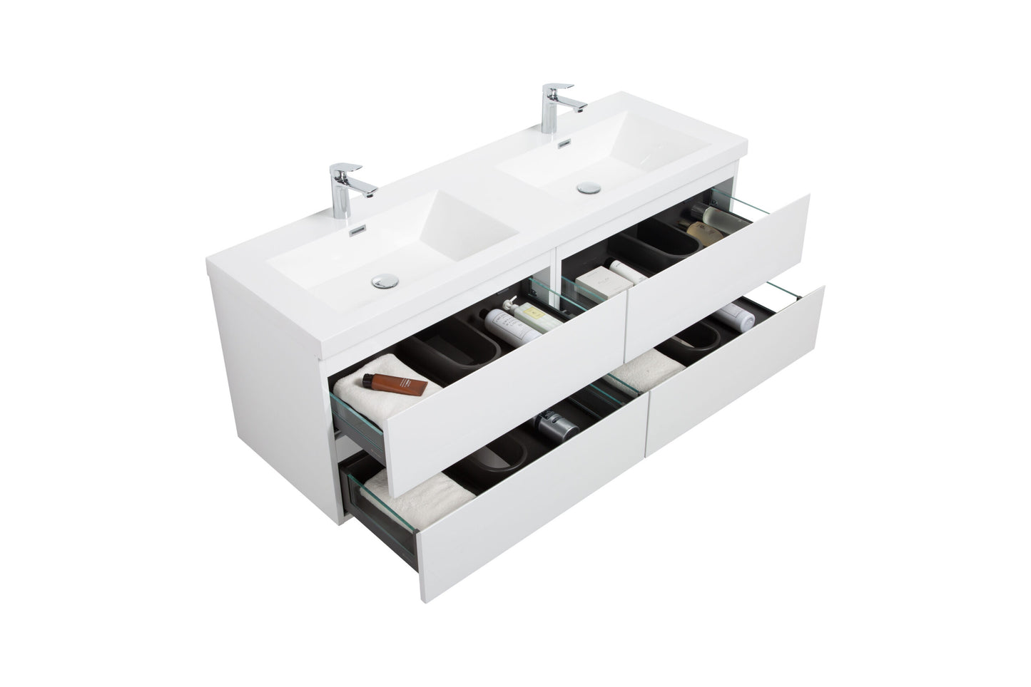 Laviva 313AUR-60D Aurora 60" Wall Hung Double Sink Bathroom Vanity Cabinet - Parent