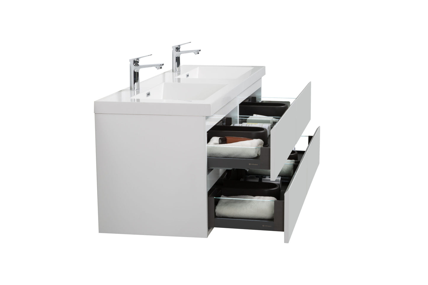 Laviva 313AUR-60D Aurora 60" Wall Hung Double Sink Bathroom Vanity Cabinet - Parent