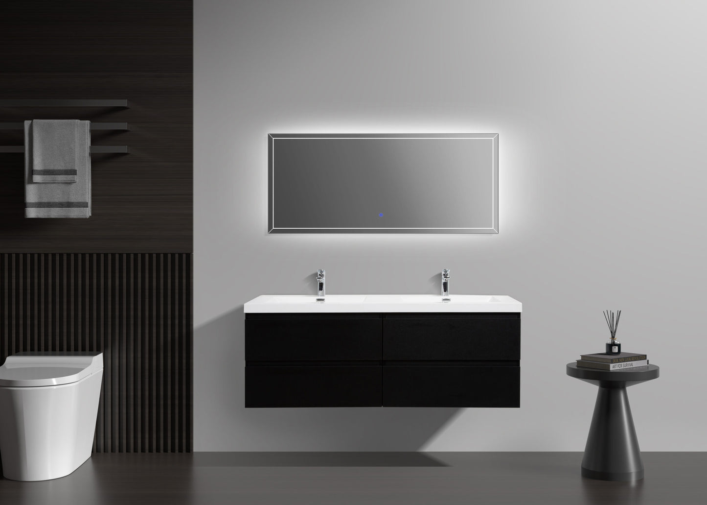 Laviva 313AUR-60D Aurora 60" Wall Hung Double Sink Bathroom Vanity Cabinet - Parent