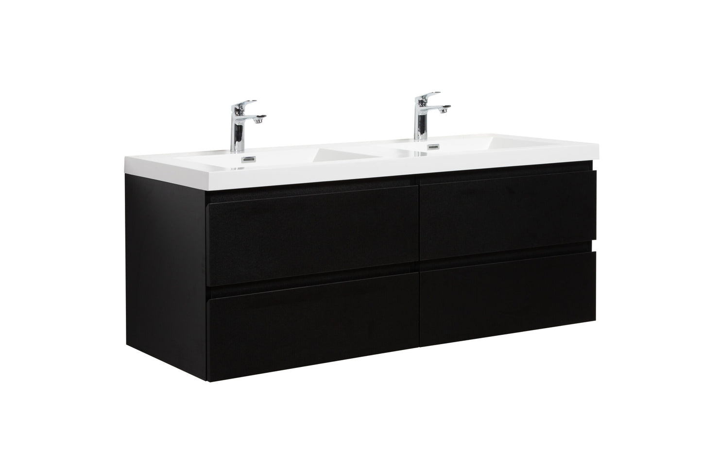 Laviva 313AUR-60D Aurora 60" Wall Hung Double Sink Bathroom Vanity Cabinet