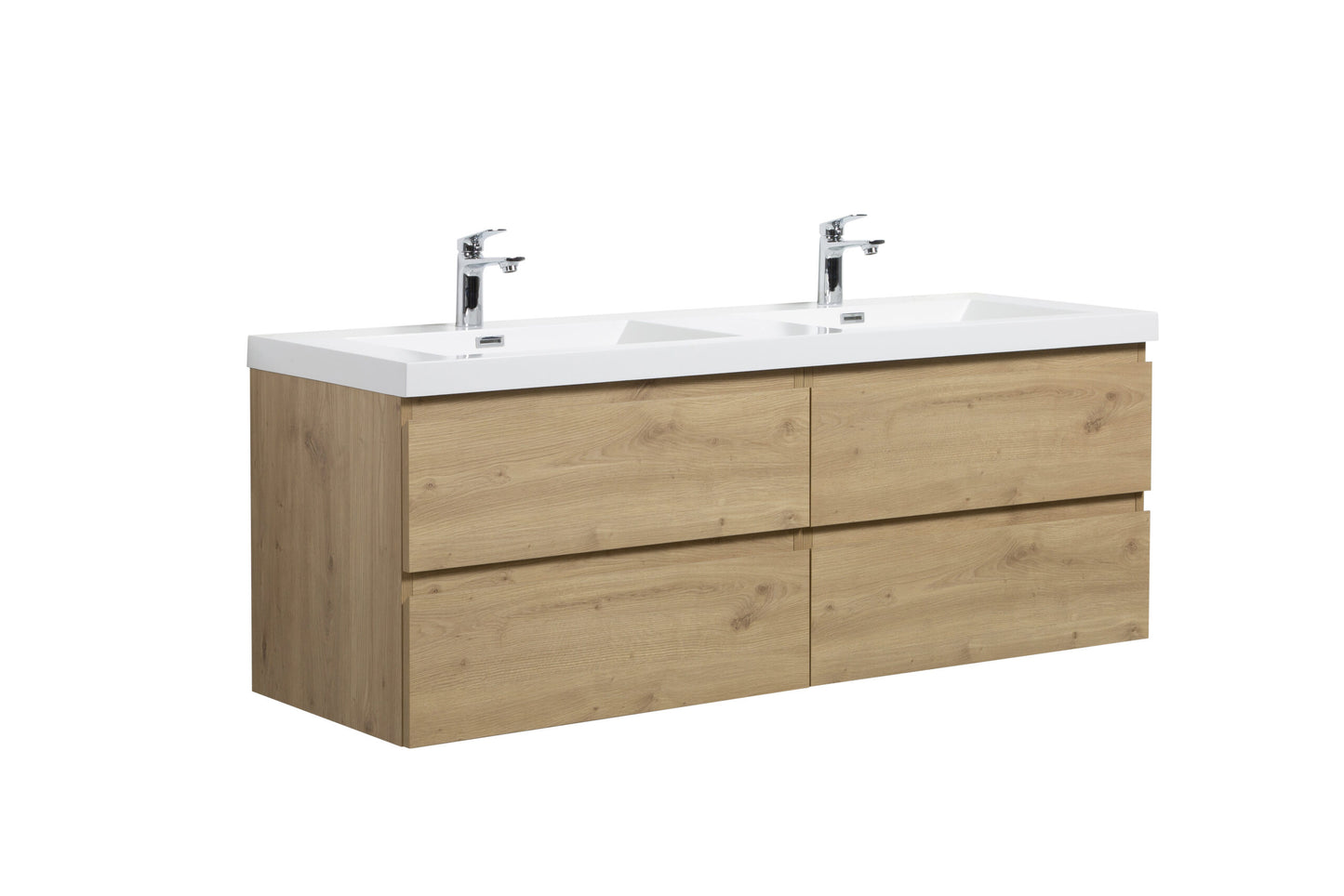 Laviva 313AUR-60D Aurora 60" Wall Hung Double Sink Bathroom Vanity Cabinet
