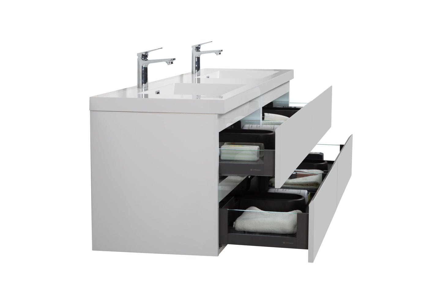 Laviva 313AUR-72D Aurora 72" Wall Hung Double Sink Bathroom Vanity Cabinet - Parent