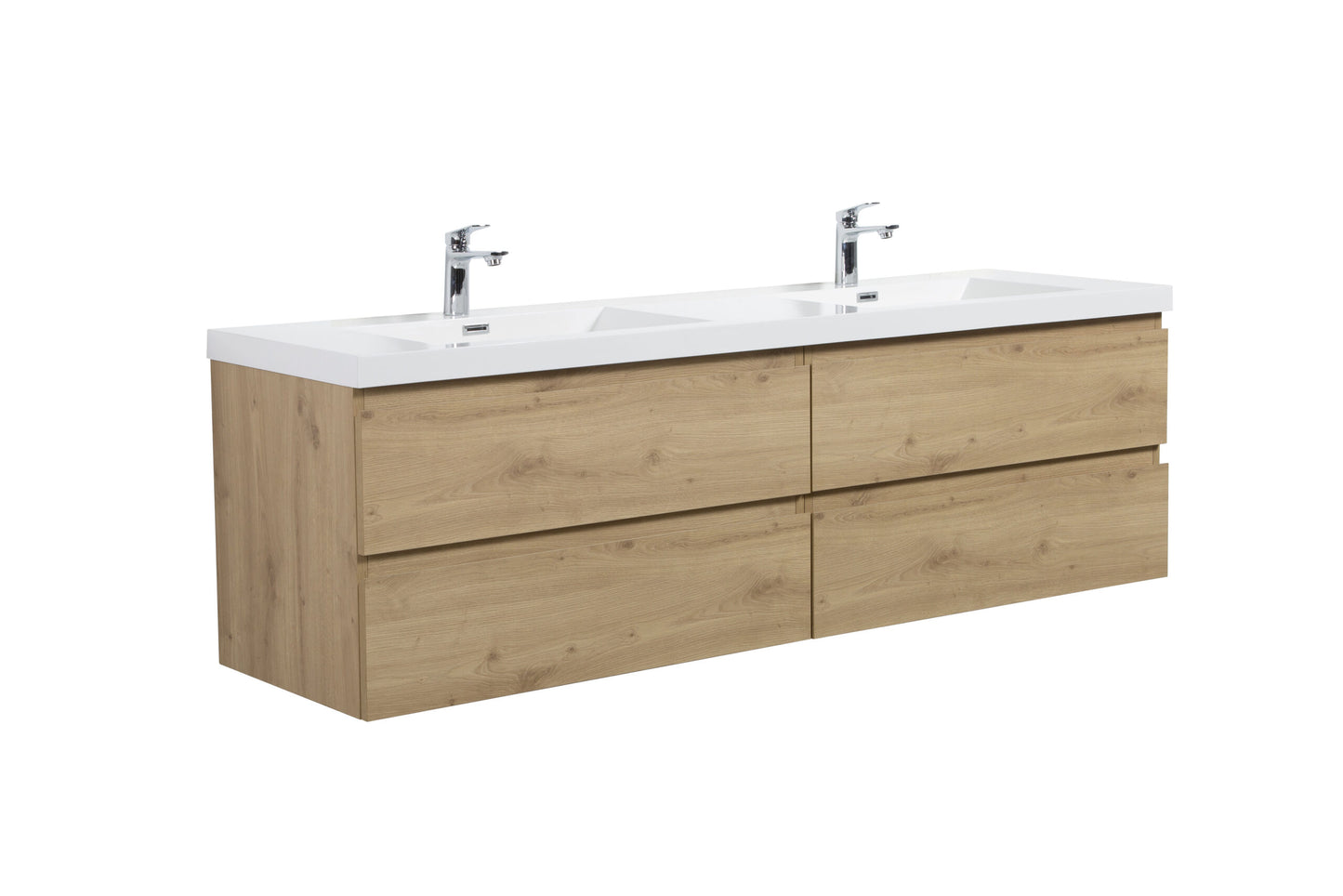 Laviva 313AUR-72D Aurora 72" Wall Hung Double Sink Bathroom Vanity Cabinet