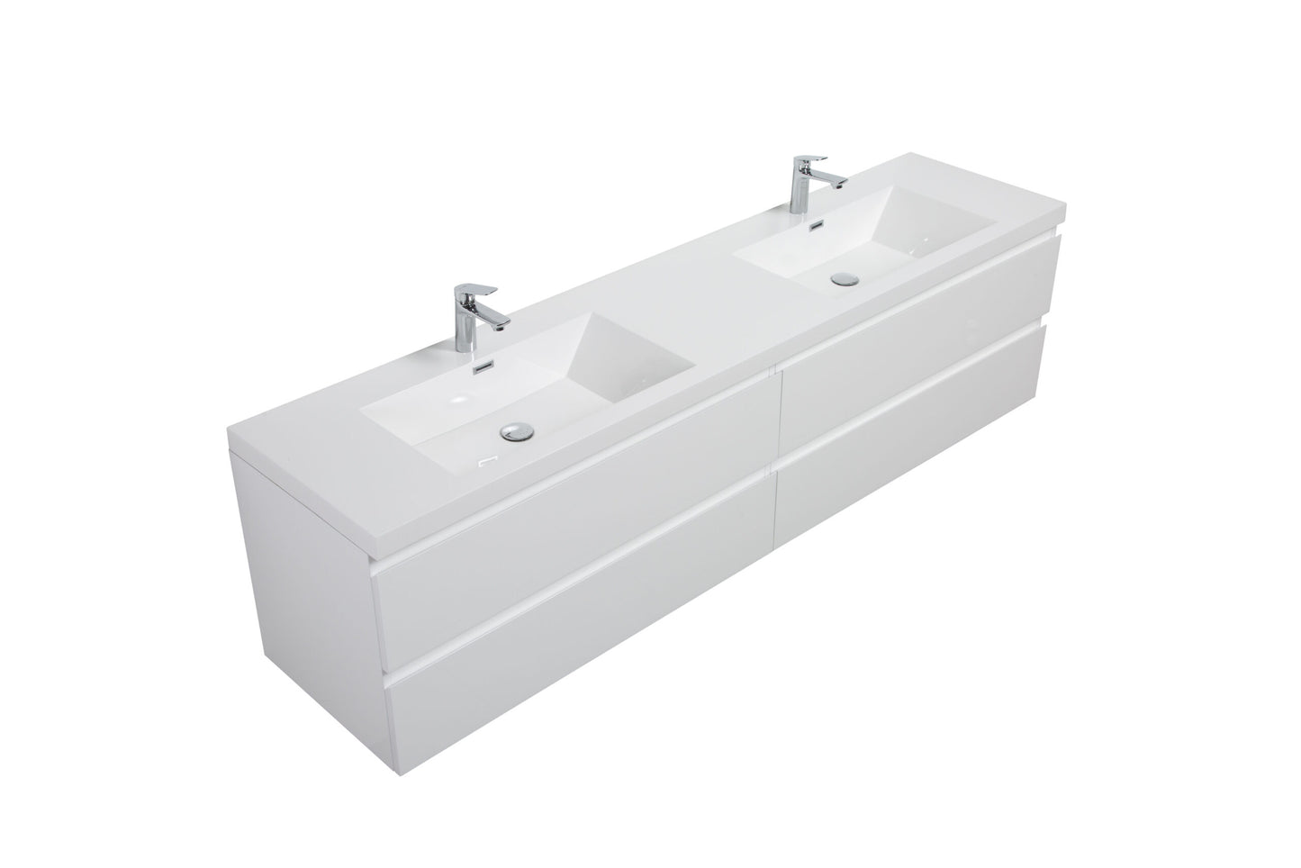 Laviva 313AUR-84D Aurora 84" Wall Hung Double Sink Bathroom Vanity Cabinet - Parent