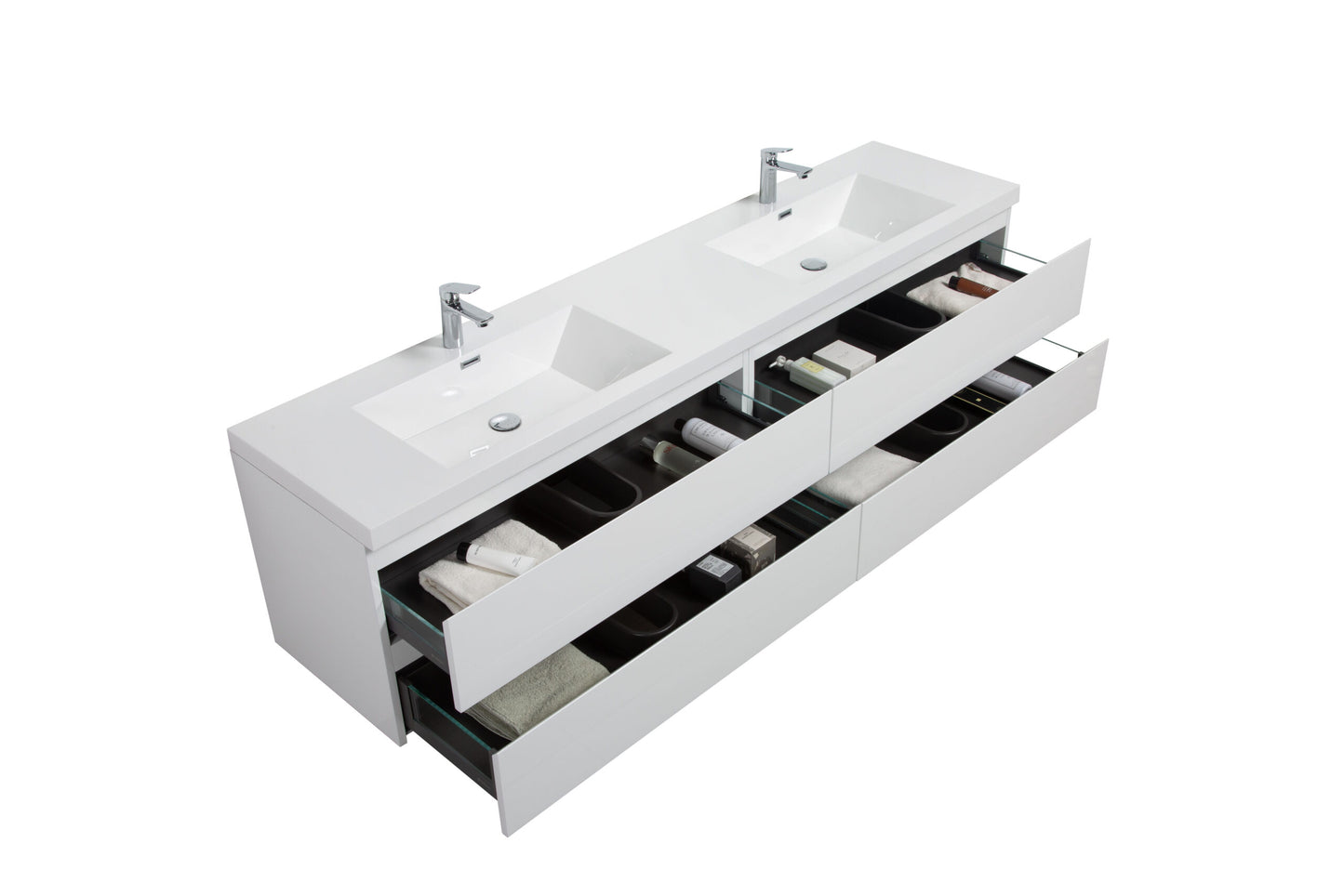 Laviva 313AUR-84D Aurora 84" Wall Hung Double Sink Bathroom Vanity Cabinet - Parent