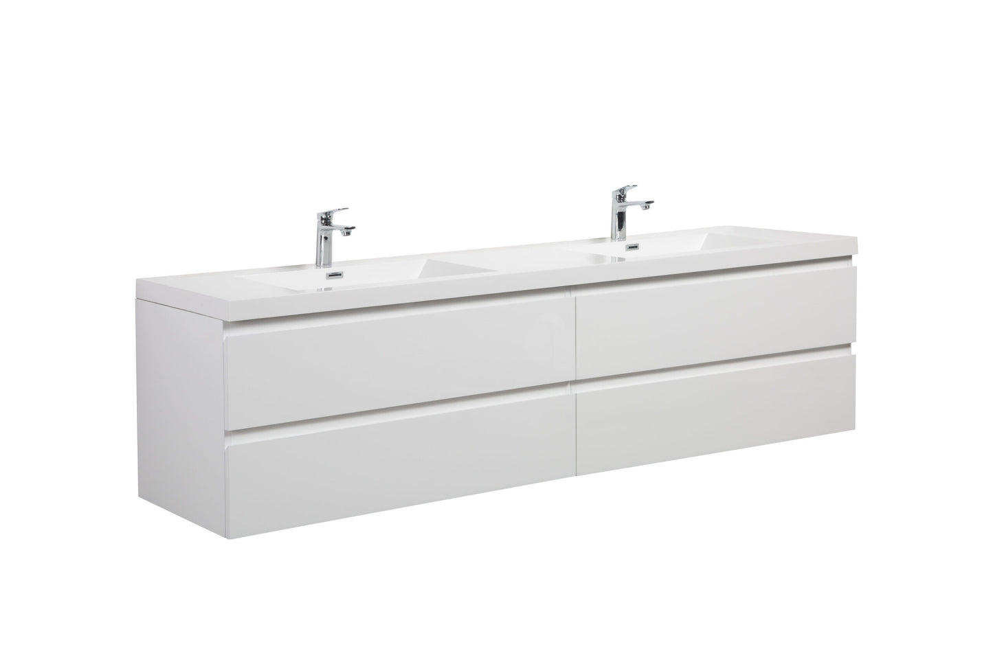 Laviva 313AUR-84D Aurora 84" Wall Hung Double Sink Bathroom Vanity Cabinet
