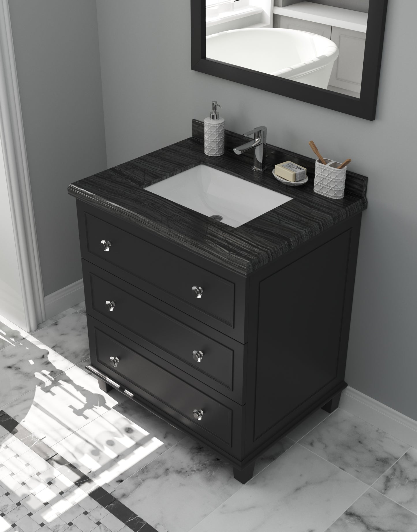 Laviva 313DVN-30E Luna 30" Bathroom Vanity with Countertop