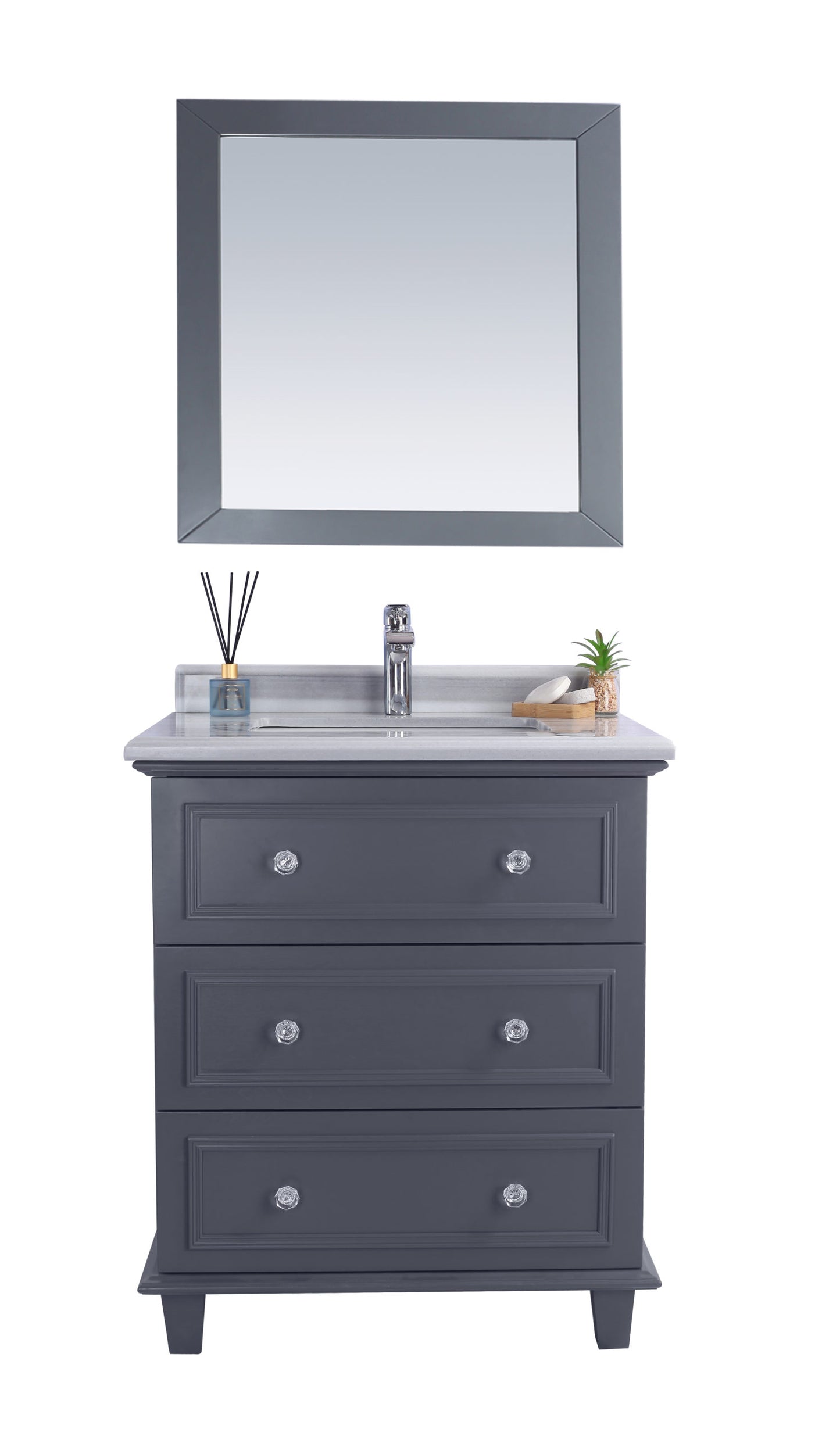 Laviva 313DVN-30G Luna 30" Bathroom Vanity with Countertop