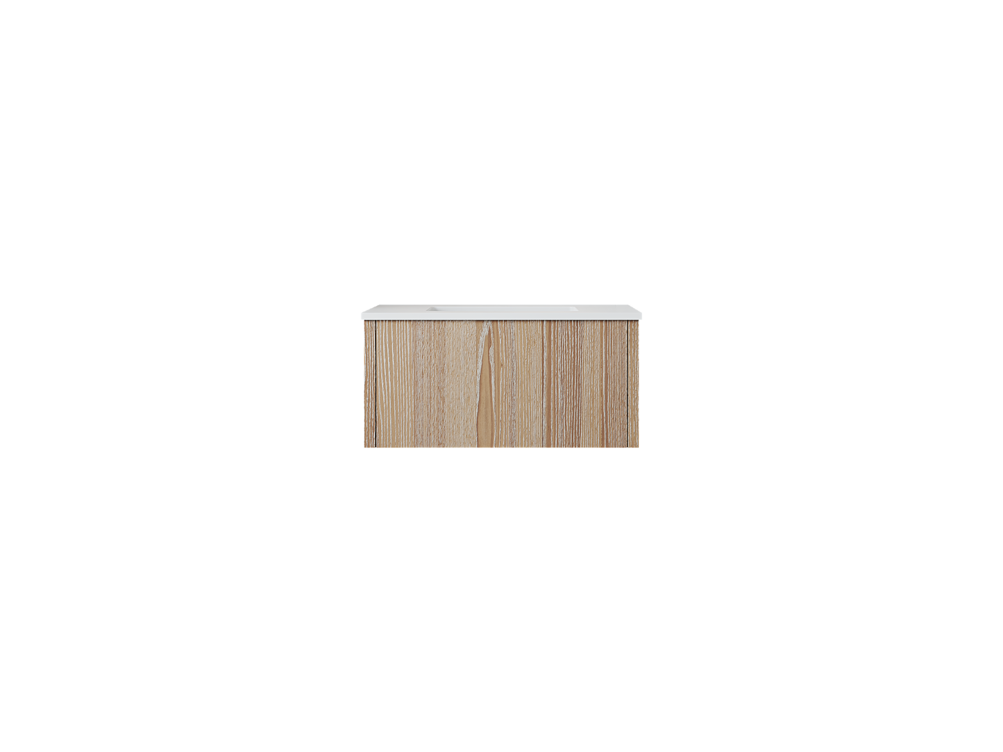 Laviva 313LGN-30WG Legno 30" Bathroom Vanity with VIVA Stone Solid Surface Countertop
