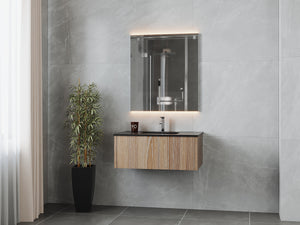 Laviva 313LGN-36WG Legno 36" Bathroom Vanity with VIVA Stone Solid Surface Countertop