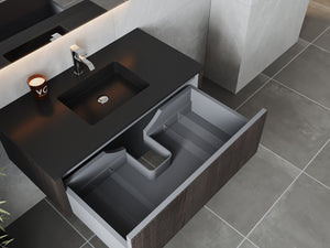 Laviva 313LGN-42CR Legno 42" Bathroom Vanity with VIVA Stone Solid Surface Countertop
