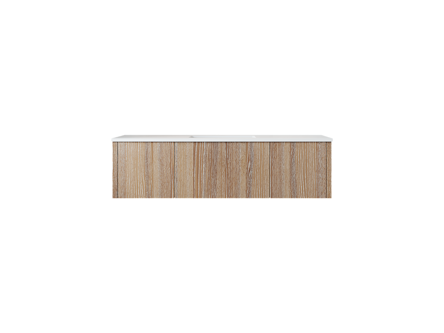 Laviva 313LGN-54WG Legno 54" Bathroom Vanity with VIVA Stone Solid Surface Countertop