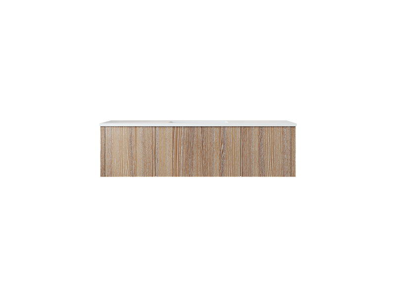 Laviva 313LGN-54WG Legno 54" Bathroom Vanity with VIVA Stone Solid Surface Countertop