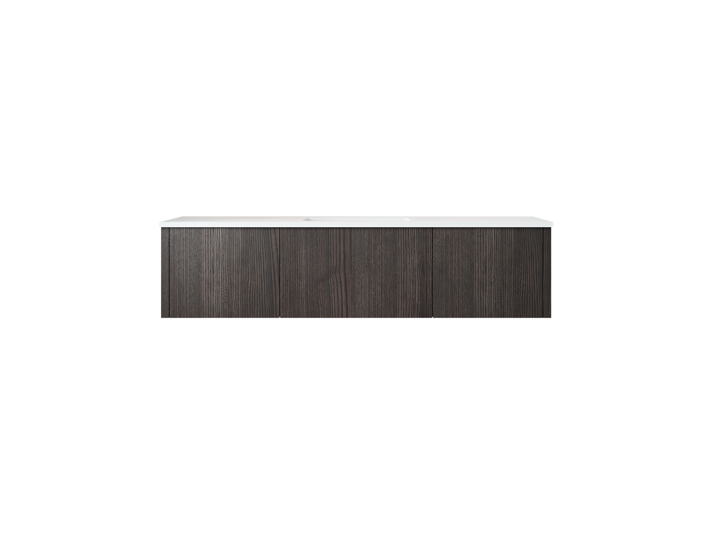 Laviva 313LGN-60CCR Legno 60" Single Sink Bathroom Vanity with VIVA Stone Solid Surface Countertop