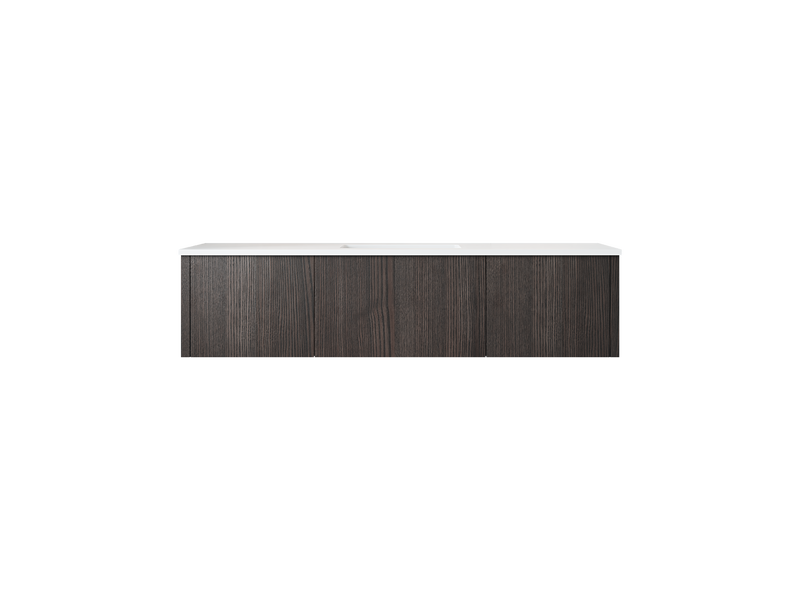 Laviva 313LGN-60CCR Legno 60" Single Sink Bathroom Vanity with VIVA Stone Solid Surface Countertop
