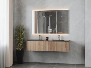 Laviva 313LGN-60DWG Legno 60" Double Sink Bathroom Vanity with VIVA Stone Solid Surface Countertop