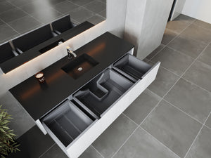 Laviva 313LGN-66AW Legno 66" Bathroom Vanity with VIVA Stone Solid Surface Countertop