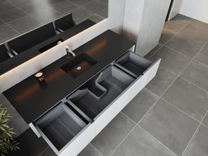 Laviva 313LGN-72CAW Legno 72" Single Sink Bathroom Vanity with VIVA Stone Solid Surface Countertop