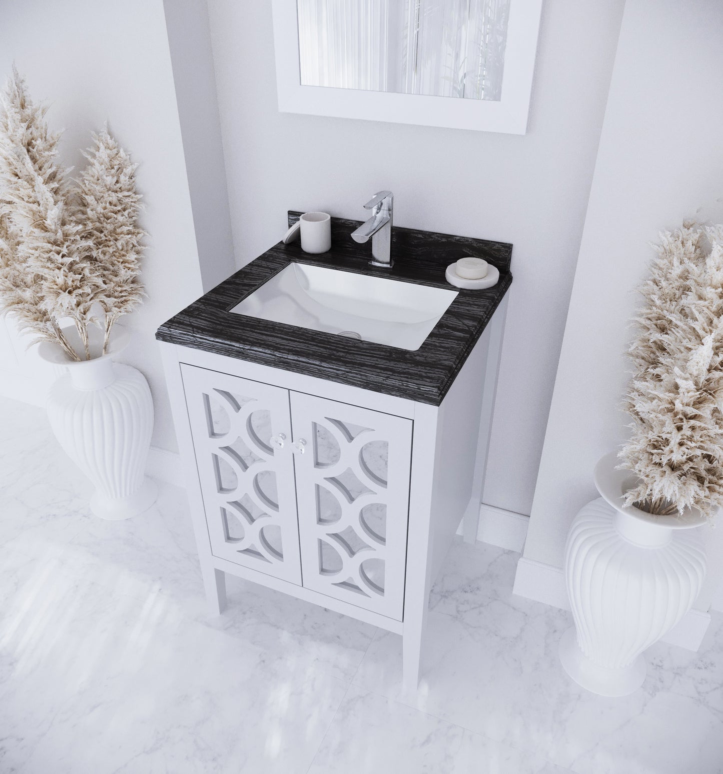 Laviva 313MKSH-24W Mediterraneo 24" Bathroom Vanity with Countertop