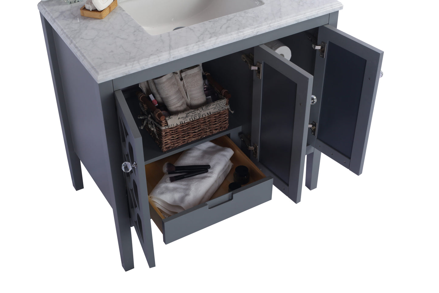 Laviva 313MKSH-36G Mediterraneo 36" Bathroom Vanity with Countertop