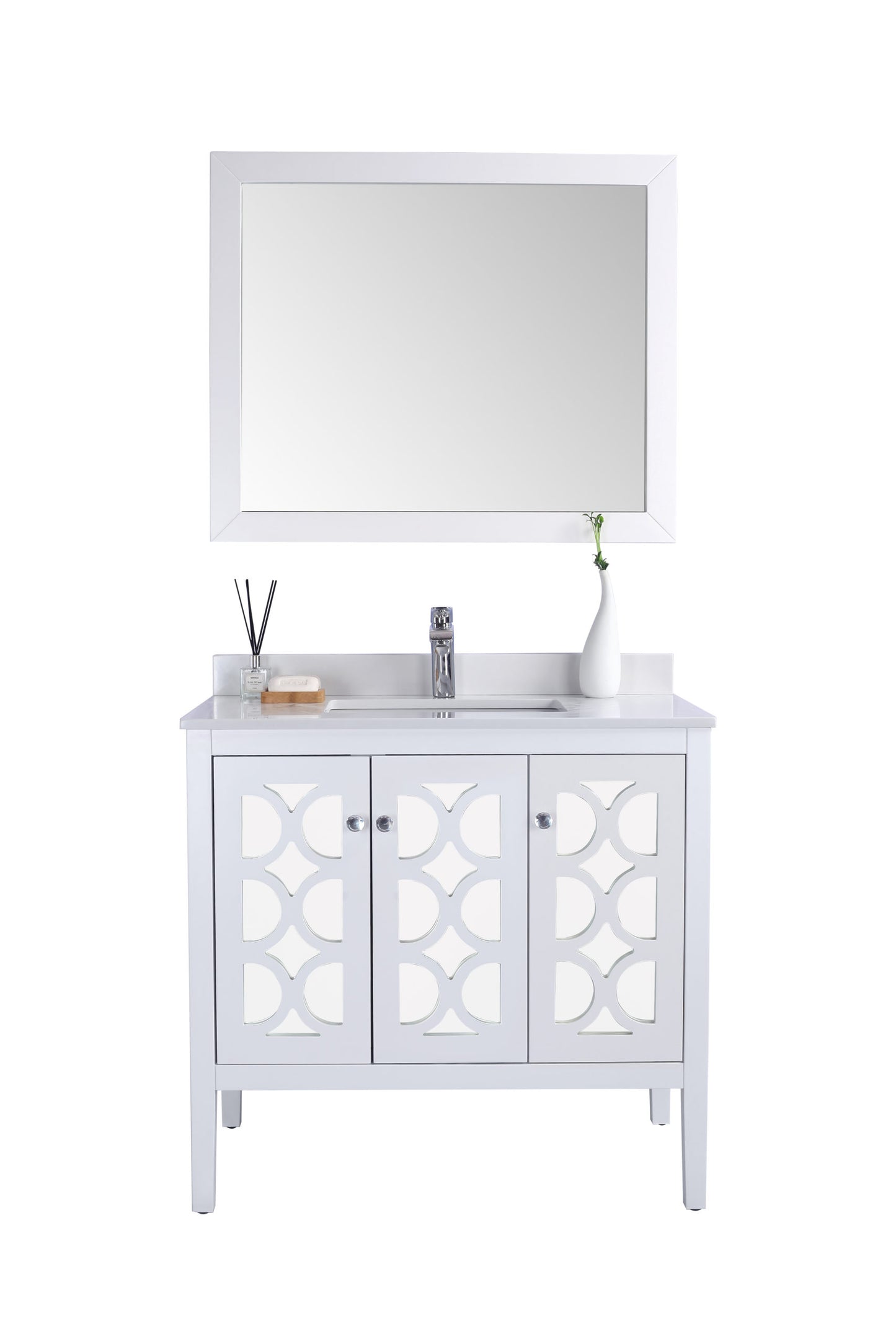 Laviva 313MKSH-36W Mediterraneo 36" Bathroom Vanity with Countertop