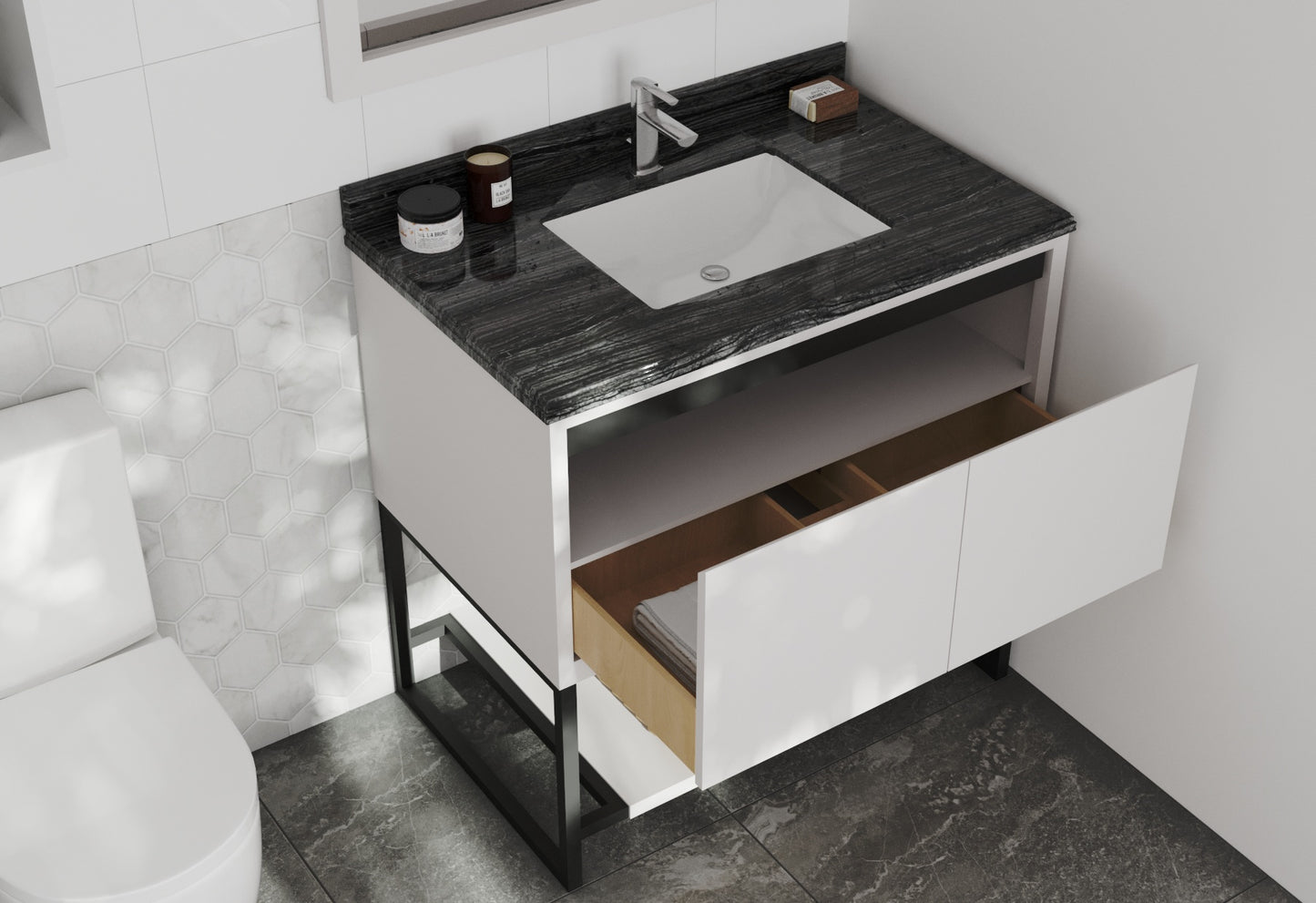 Laviva 313SMR-36W Alto 36" Bathroom Vanity with Countertop