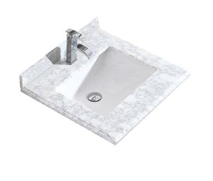 Laviva 313SQ1H-24 Forever 24" Single Hole Countertop with Rectangular Ceramic Sink