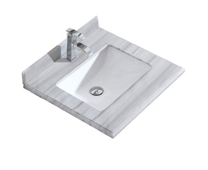 Laviva 313SQ1H-24 Forever 24" Single Hole Countertop with Rectangular Ceramic Sink