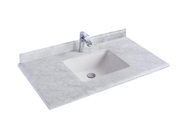 Laviva 313SQ1H-42-WC Forever 42" Single Hole Countertop with Rectangular Ceramic Sink