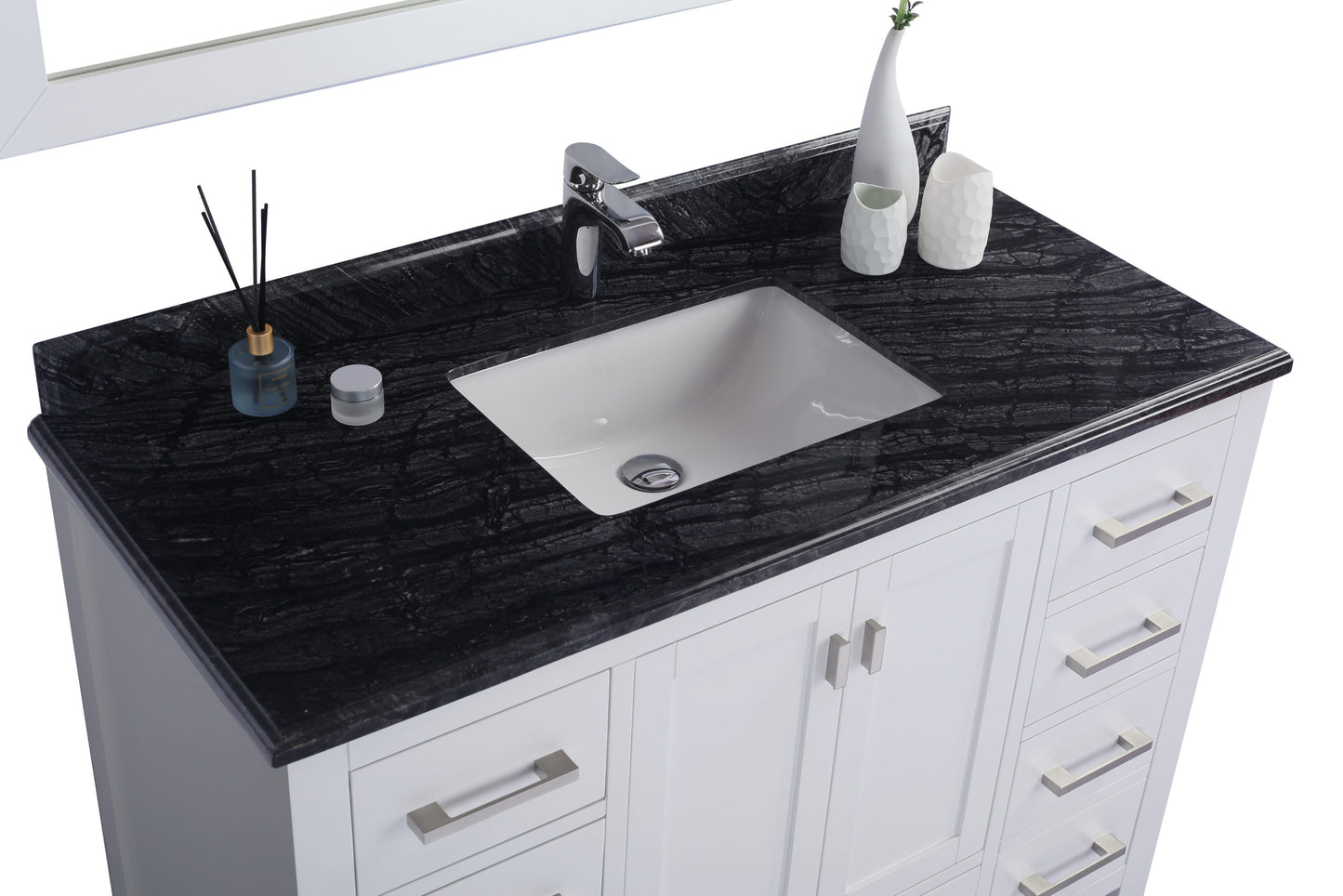 Laviva 313SQ1H-48 Forever 48" Single Hole Countertop with Rectangular Ceramic Sink