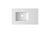 Laviva 313SQ1HSS-36L-MW Forever VIVA Stone 36" Solid Surface Countertop with Left Offset Integrated Sink