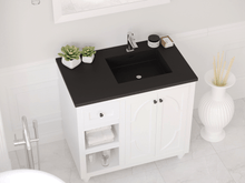 Load image into Gallery viewer, Laviva 313SQ1HSS-36R Forever VIVA Stone 36&quot; Solid Surface Countertop with Right Offset Integrated Sink