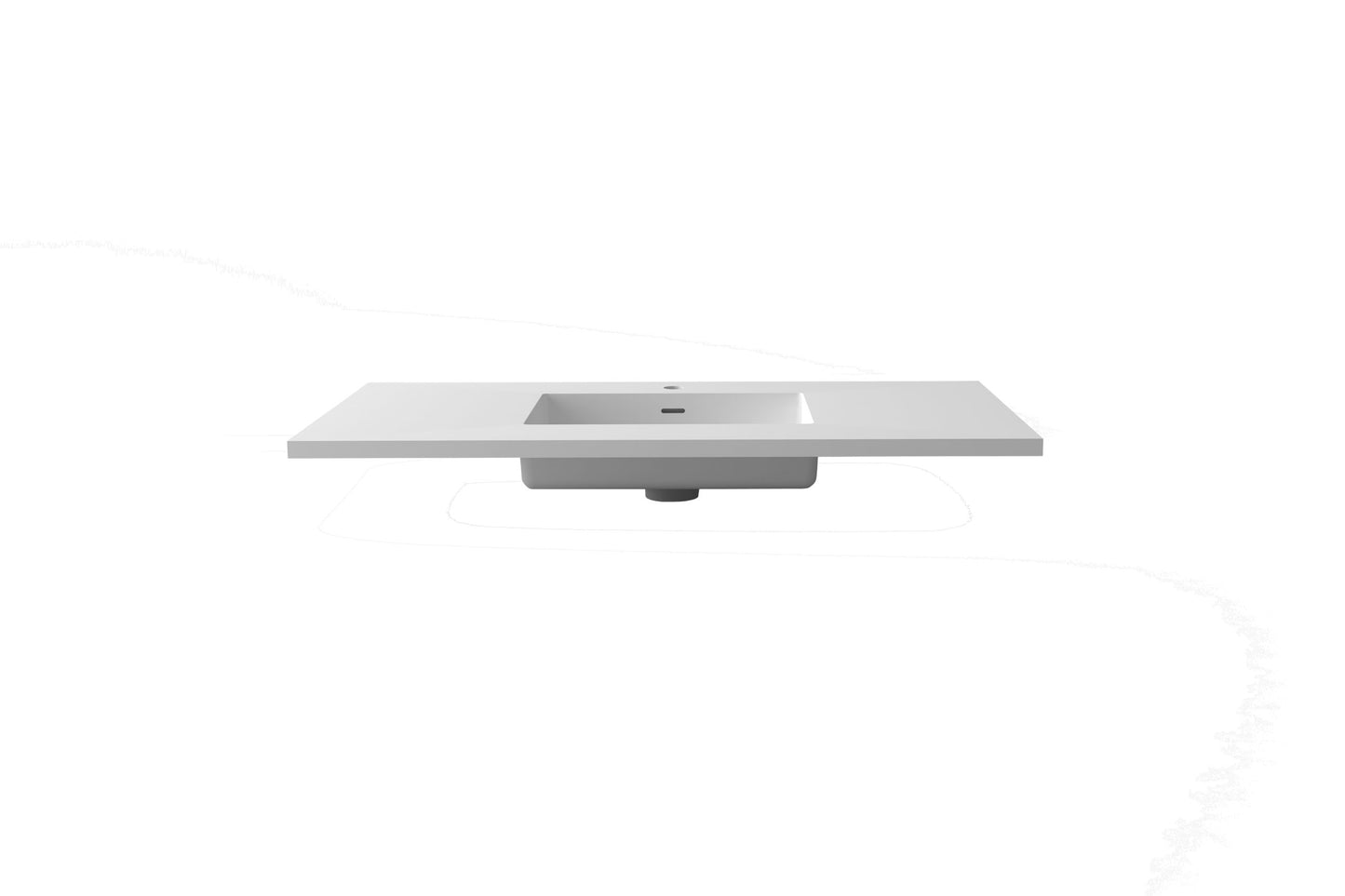 Laviva 313SQ1HSS-42 Forever VIVA Stone 42" Solid Surface Countertop with Integrated Sink