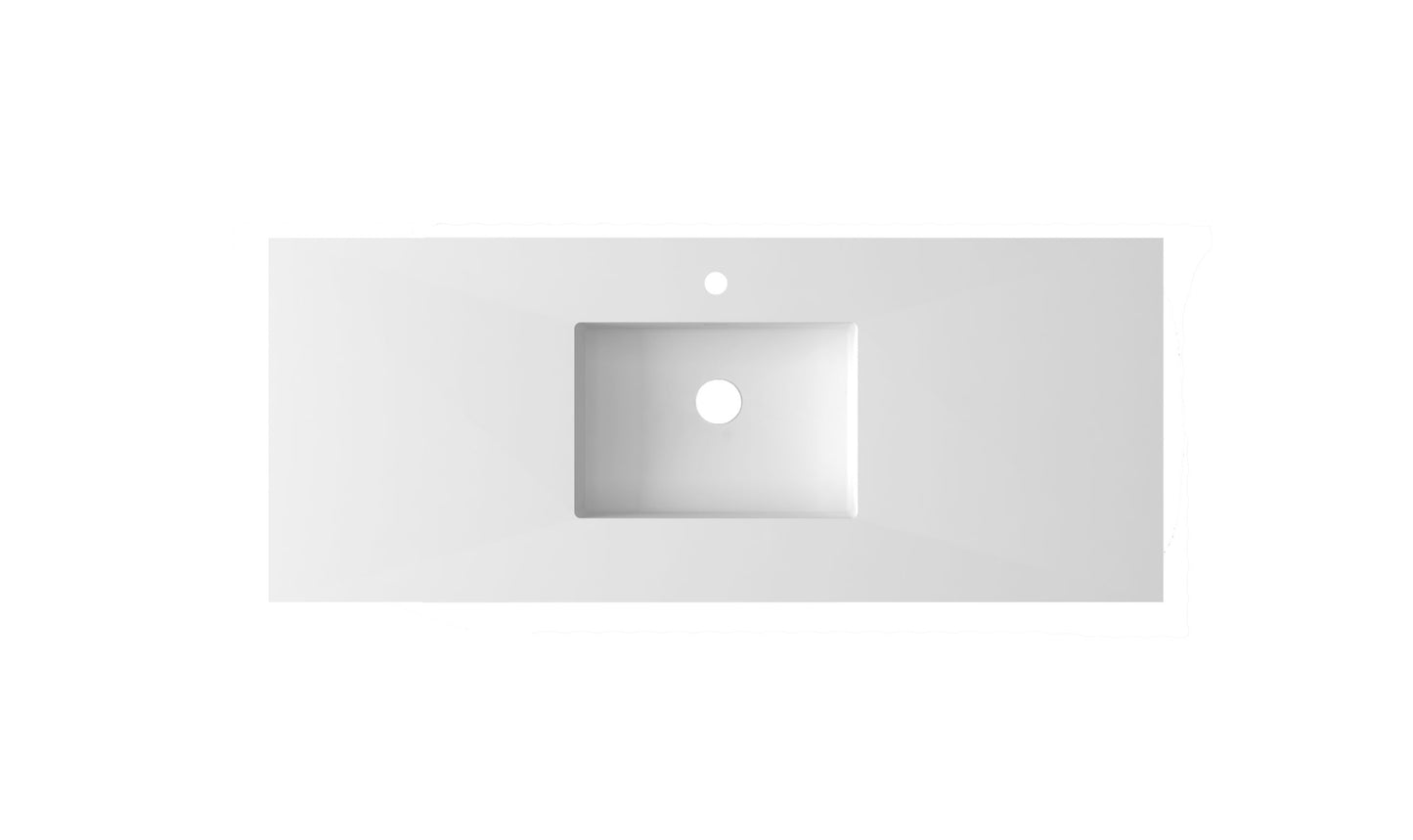 Laviva 313SQ1HSS-54 Forever VIVA Stone 54" Solid Surface Countertop with Integrated Sink