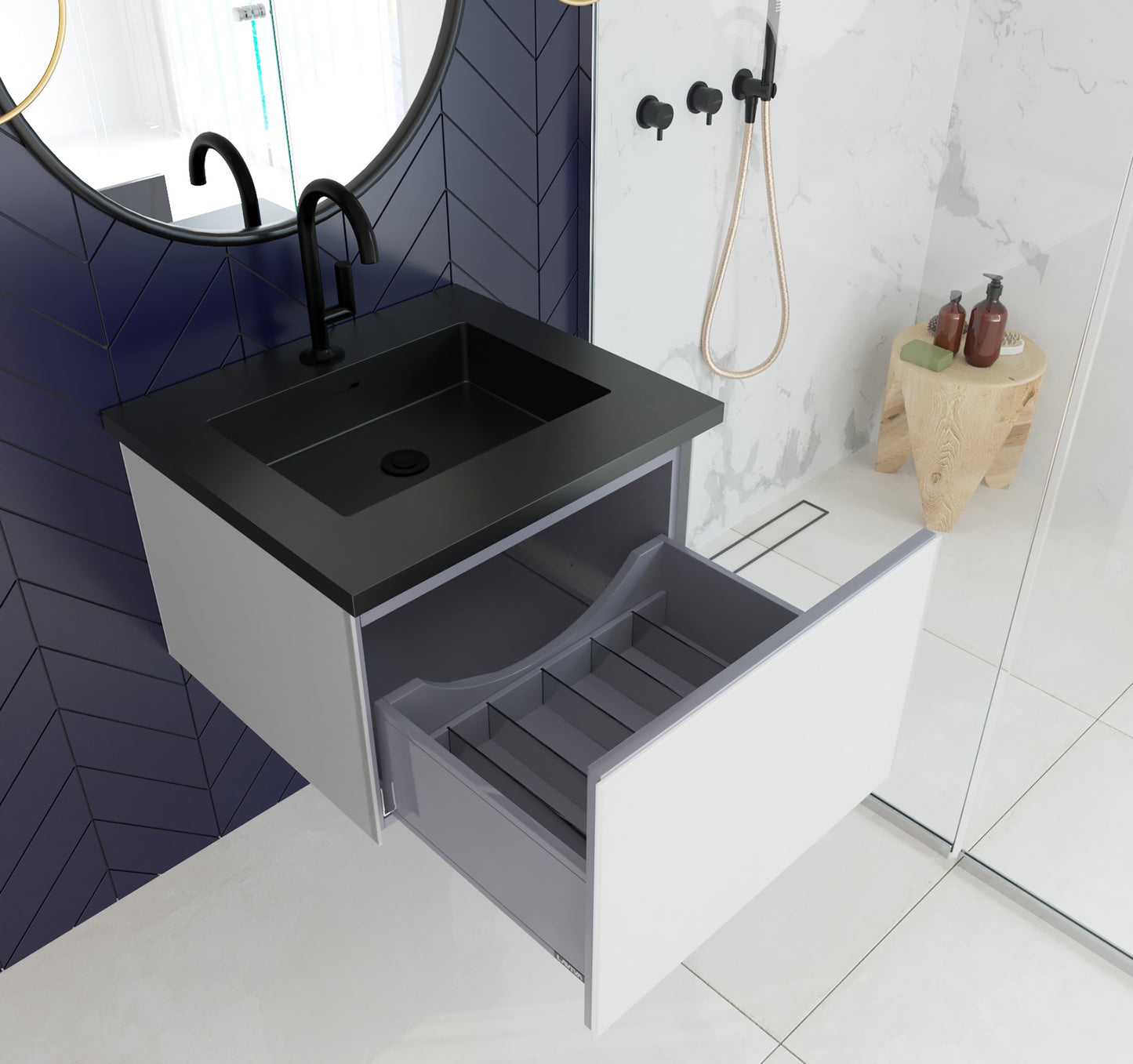 Laviva 313VTR-24 Vitri 24" Wall Hung Bathroom Vanity Cabinet