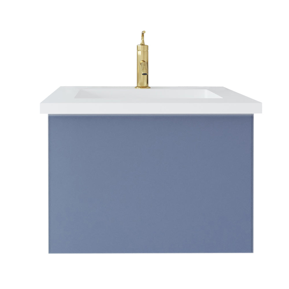 Laviva 313VTR-24NB Vitri 24" Bathroom Vanity with VIVA Stone Solid Surface Countertop
