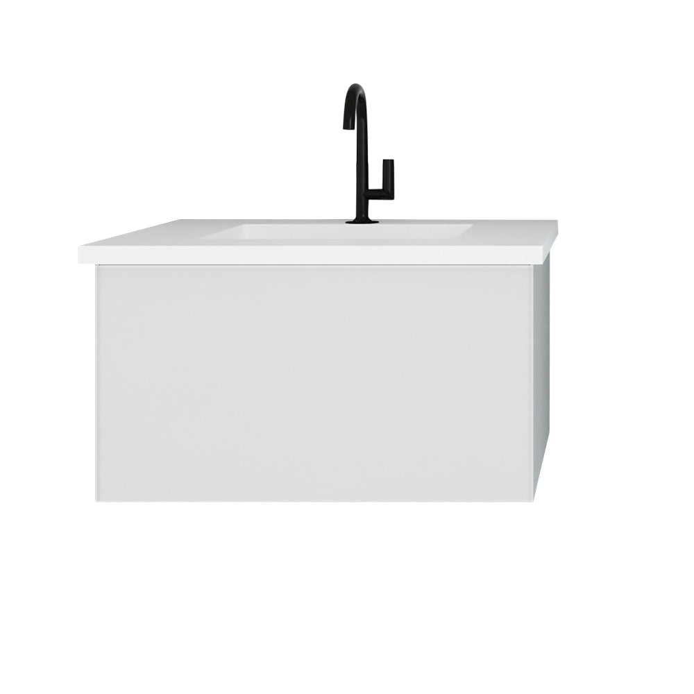 Laviva 313VTR-30CW Vitri 30" Bathroom Vanity with VIVA Stone Solid Surface Countertop