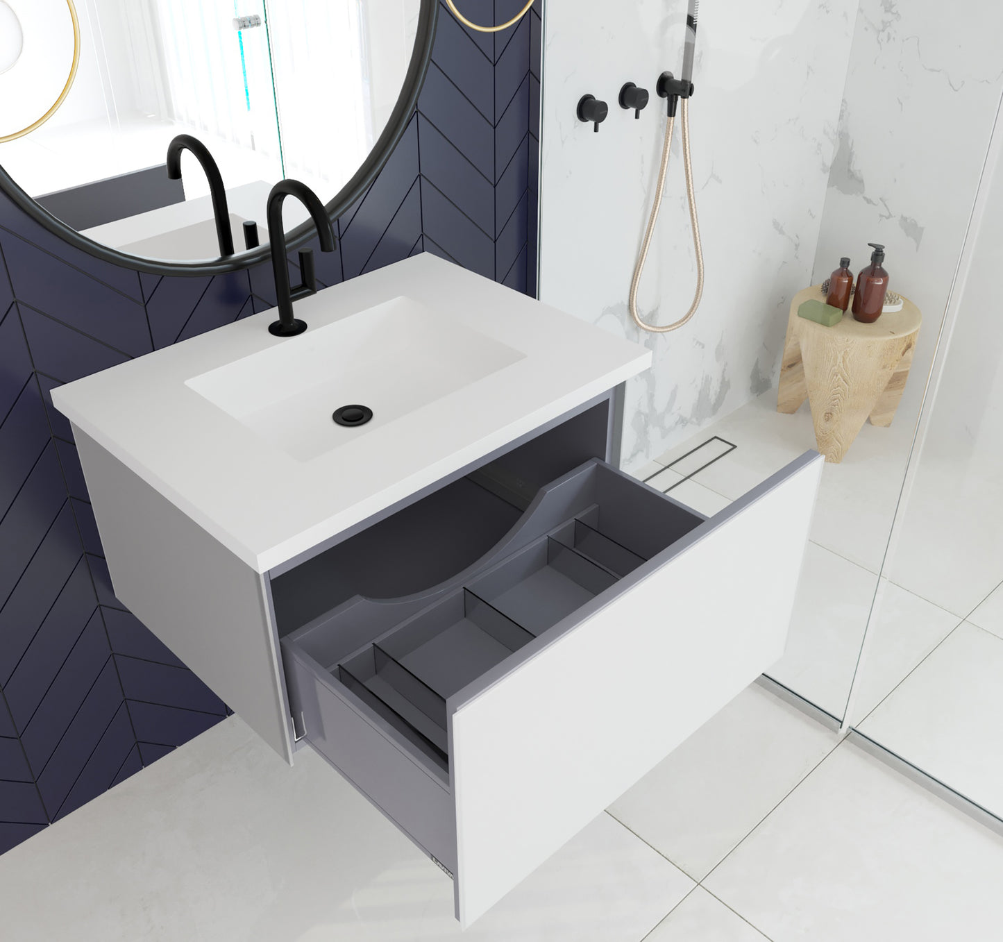 Laviva 313VTR-30 Vitri 30" Wall Hung Bathroom Vanity Cabinet