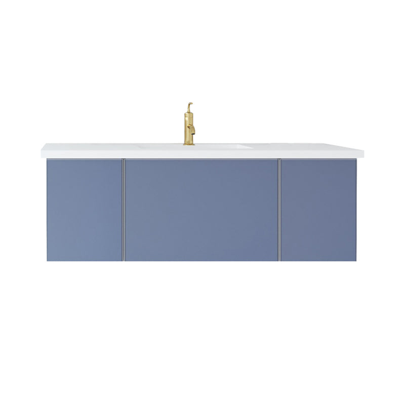 Laviva 313VTR-48NB Vitri 48" Bathroom Vanity with VIVA Stone Solid Surface Countertop