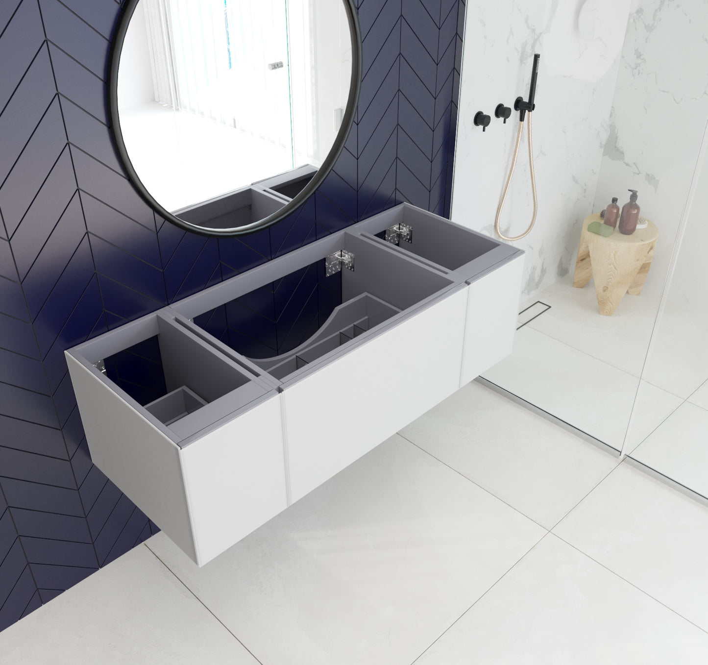 Laviva 313VTR-54 Vitri 54" Wall Hung Bathroom Vanity Cabinet