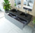 Laviva 313VTR-60DFG Vitri 60" Double Sink Bathroom Vanity with VIVA Stone Solid Surface Countertop